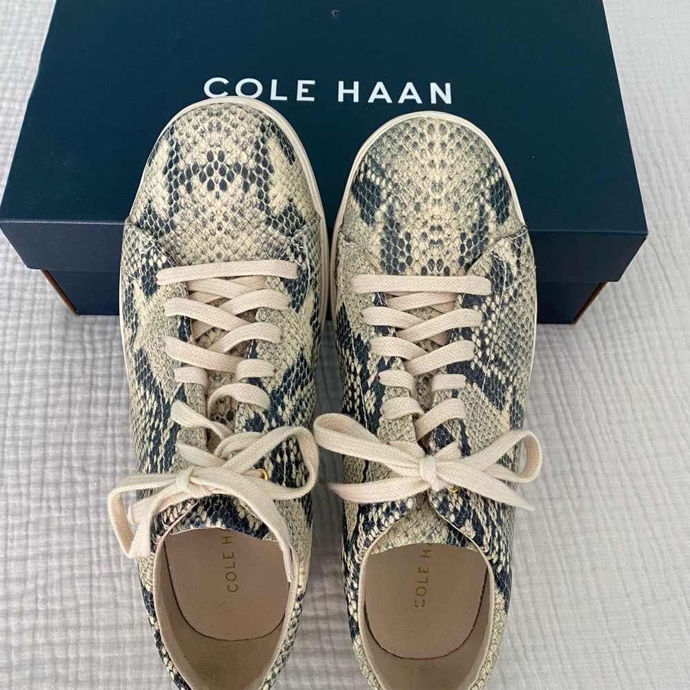Cole Haan Snakeskin Leather Sneakers (8.5)
